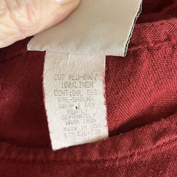 NWT Vintage DONNA USA Linen 2-Piece Outfit Size 3XL Pants Tunic Top Ruffled NOS - Picture 11 of 12